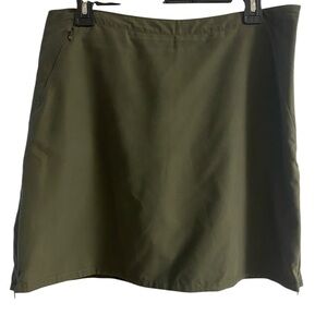 Patagonia fleetworth olive green skort mini skirt Sz 12